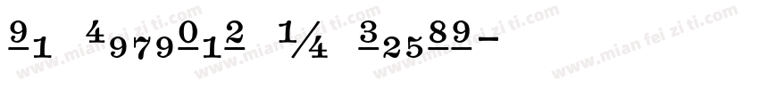sa Digital Numbers字体转换